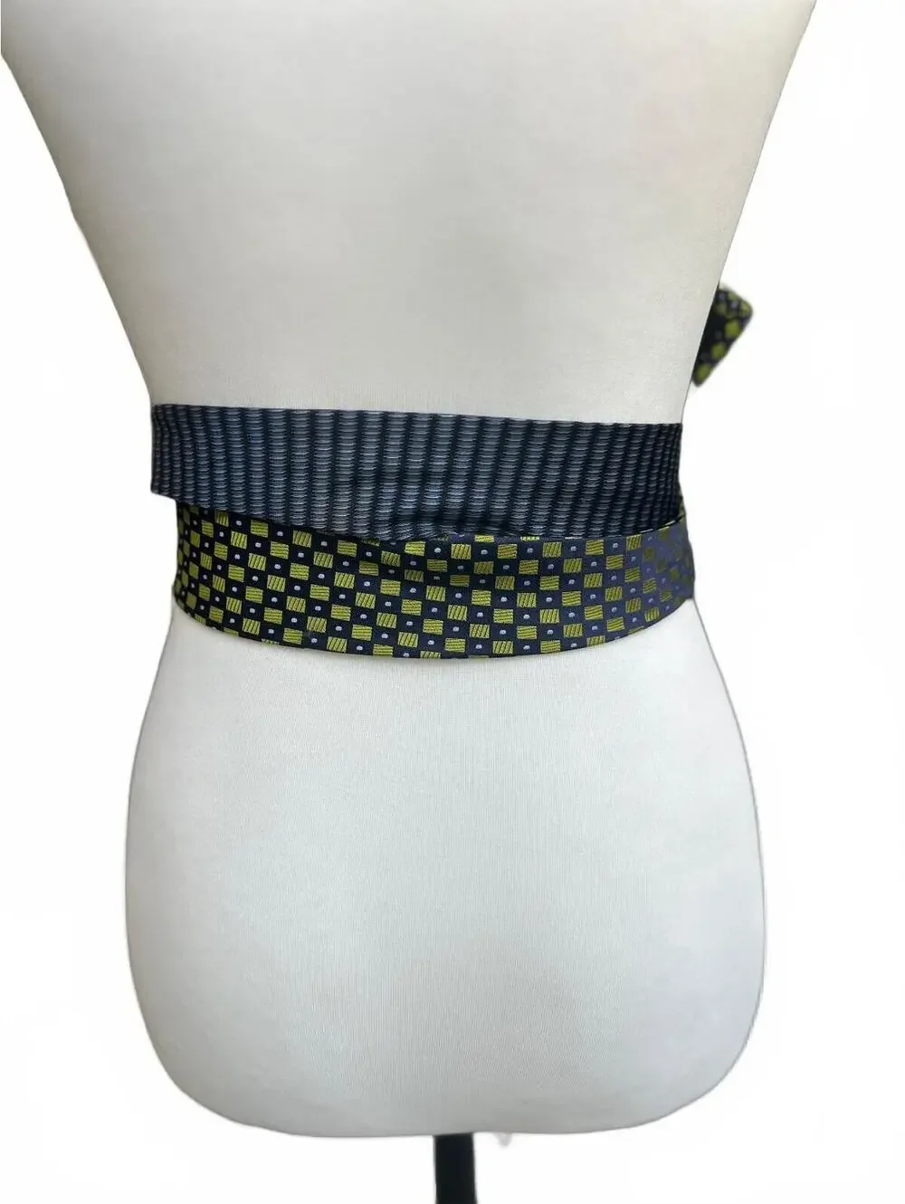 Upcycled Silk Necktie Obi Belt | Handmade Corset Style Belt | One-of-a-Kind | OS